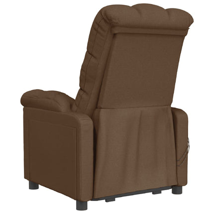 eldrevet massagestol stof brun