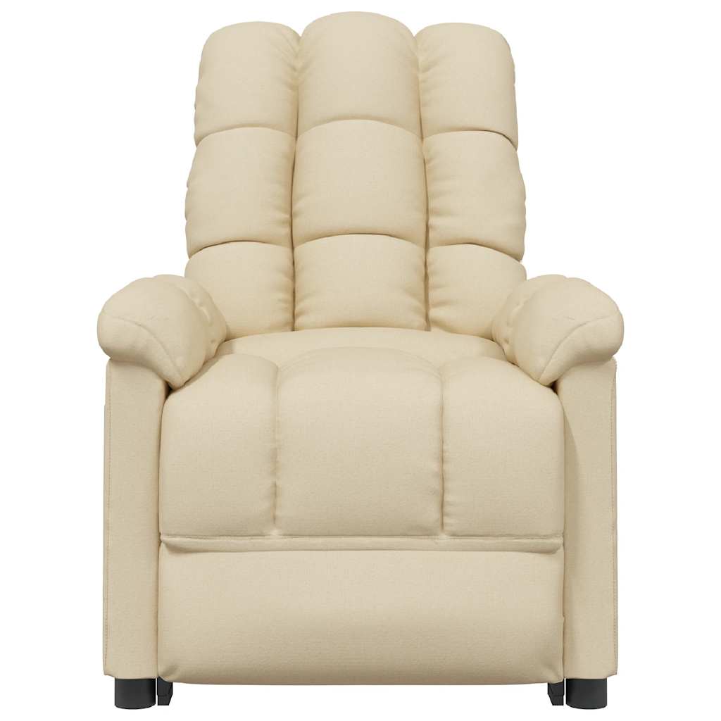 eldrevet massagestol stof cremefarvet