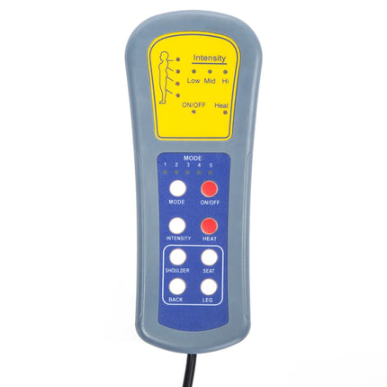 elektrisk massagestol cremefarvet stof