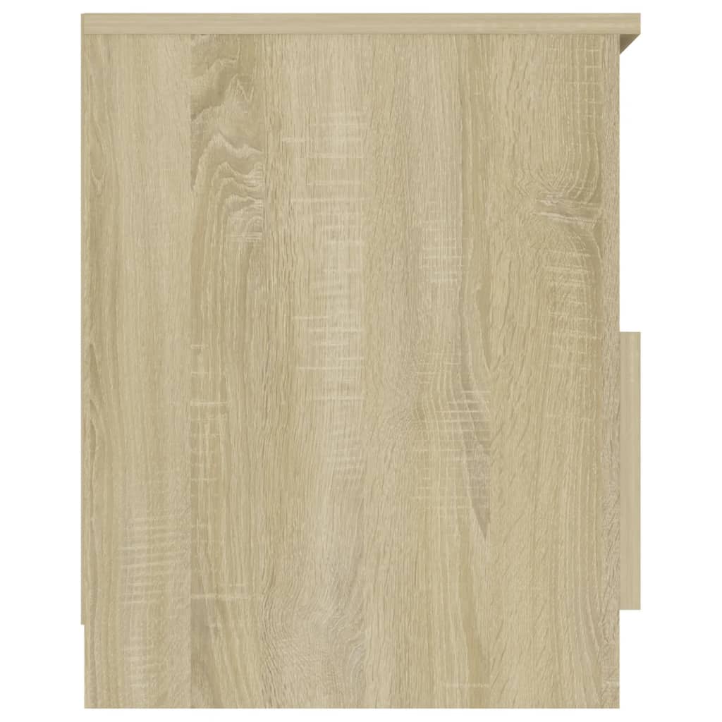 sengebord 40x40x50 cm konstrueret træ sonoma-eg