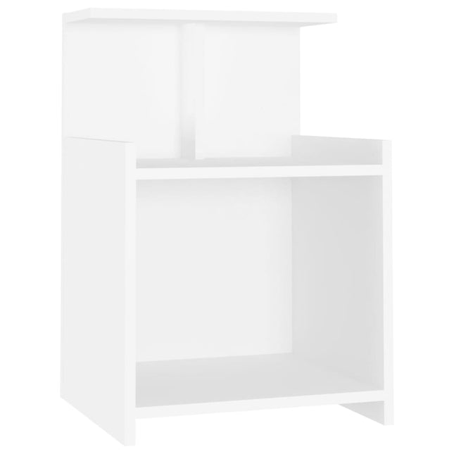 sengebord 40x35x60 cm konstrueret træ hvid