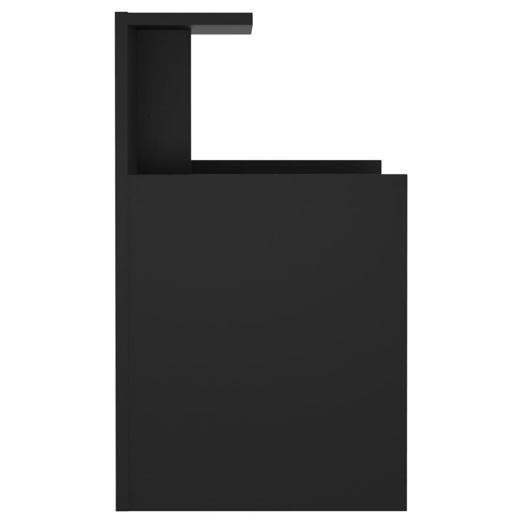 sengebord 40x35x60 cm konstrueret træ sort