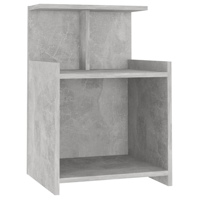 sengebord 40x35x60 cm konstrueret træ betongrå