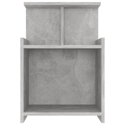 sengeborde 2 stk. 40x35x60 cm konstrueret træ betongrå