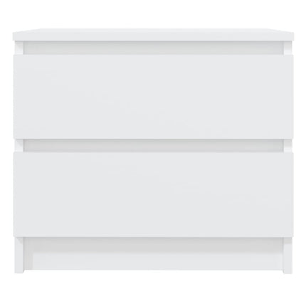 sengeborde 2 stk. 50x39x43,5 cm konstrueret træ hvid