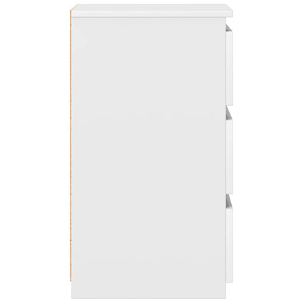 sengebord 2 stk. 40x35x62,5 cm konstrueret træ hvid
