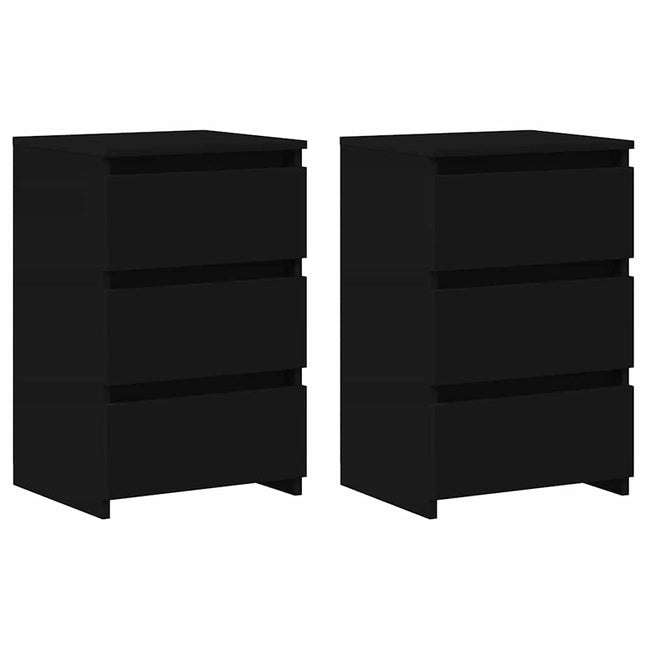 sengeborde 2 stk. 40x35x62,5 cm konstrueret træ hvid