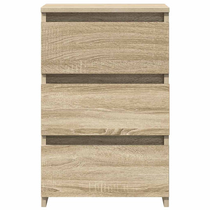 sengeborde 2 stk. 40x35x62,5 cm konstrueret træ egetræsfarvet