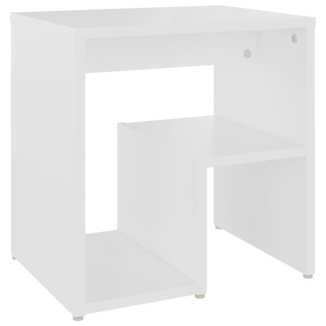 sengebord 40x30x40 cm konstrueret træ hvid
