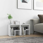 sengeborde 2 stk. 40x30x40 cm konstrueret træ hvid