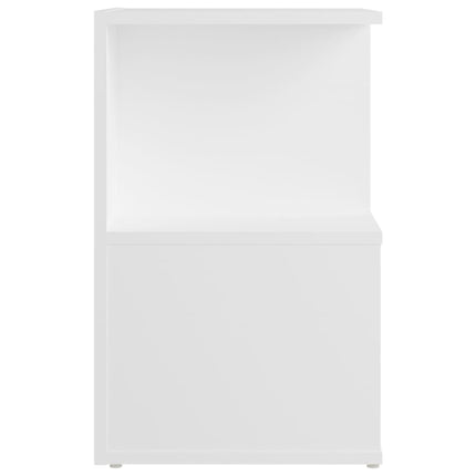 sengebord 35x35x55 cm konstrueret træ hvid