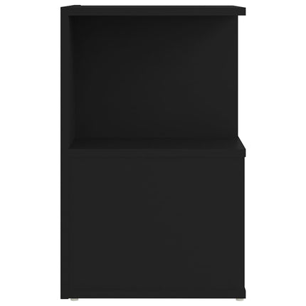 sengebord 35x35x55 cm konstrueret træ sort