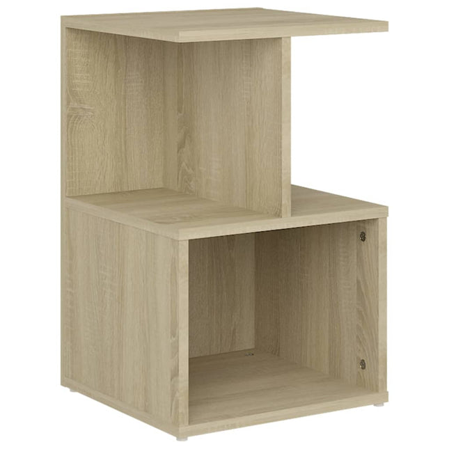 sengebord 35x35x55 cm konstrueret træ sonoma-eg