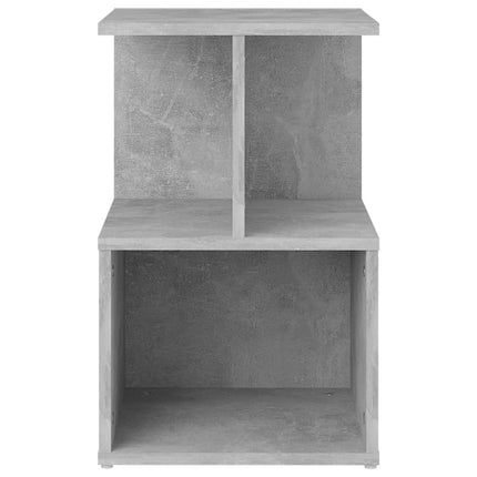 sengeborde 2 stk. 35x35x55 cm konstrueret træ betongrå