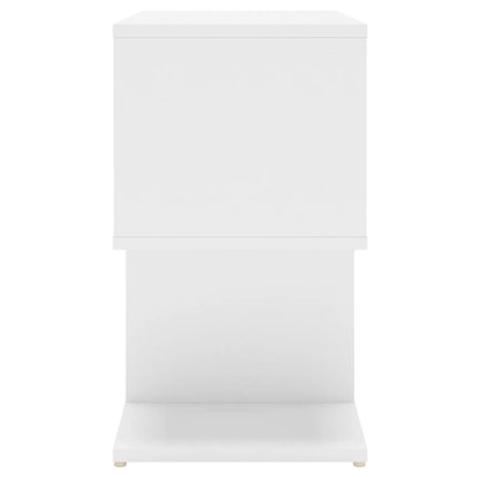 sengebord 50x30x51,5 cm konstrueret træ hvid