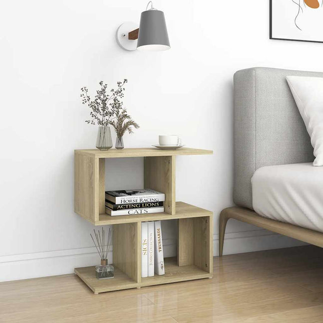 sengebord 50x30x51,5 cm konstrueret træ sonoma-eg