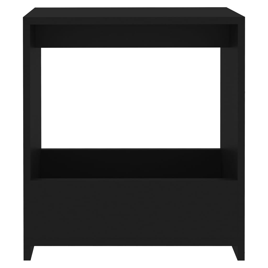 sidebord 50x26x50 cm konstrueret træ sort