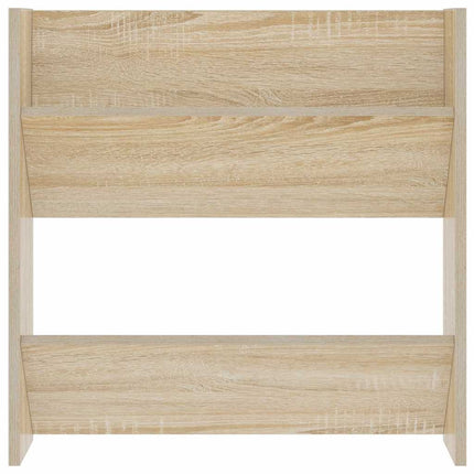 væghængt skoskab 2 stk. 60x18x60 cm konstrueret træ sonoma-eg