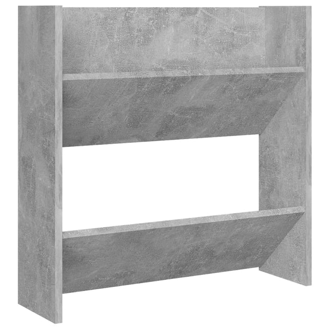 væghængt skoskab 60x18x60 cm konstrueret træ betongrå