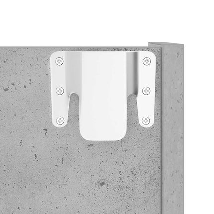 væghængt skoskab 2 stk. 60x18x60 cm konstrueret træ betongrå