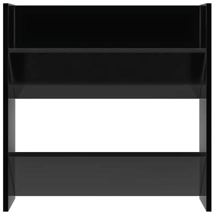 skoreoler væg 2 stk. 60x18x60 cm konstrueret træ sort højglans