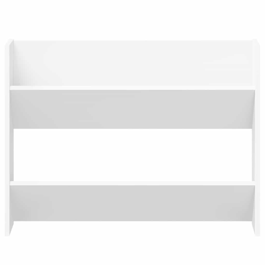 væghængt skoskab 80x18x60 cm konstrueret træ hvid