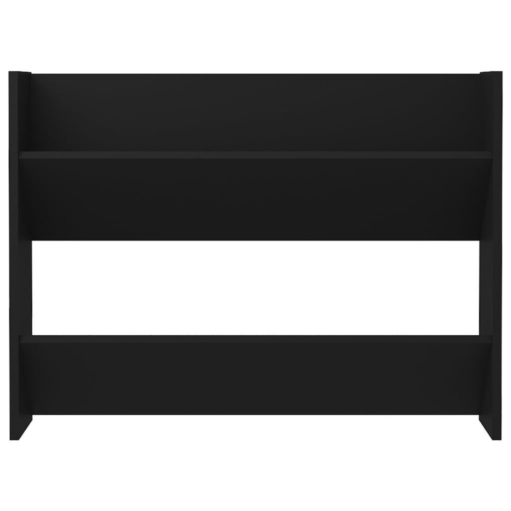 væghængt skoskab 80x18x60 cm konstrueret træ sort