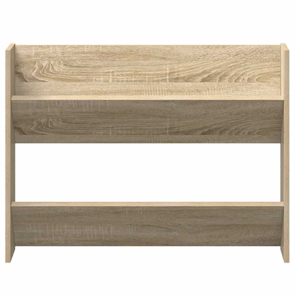 væghængt skoskab 2 stk. 80x18x60 cm konstrueret træ sonoma-eg