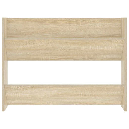 væghængt skoskab 2 stk. 80x18x60 cm konstrueret træ sonoma-eg