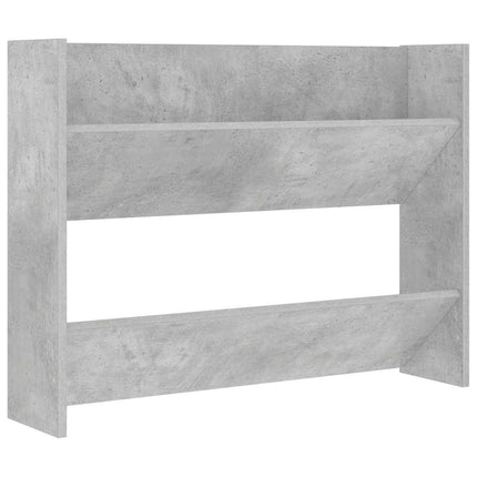 væghængt skoskab 80x18x60 cm konstrueret træ betongrå