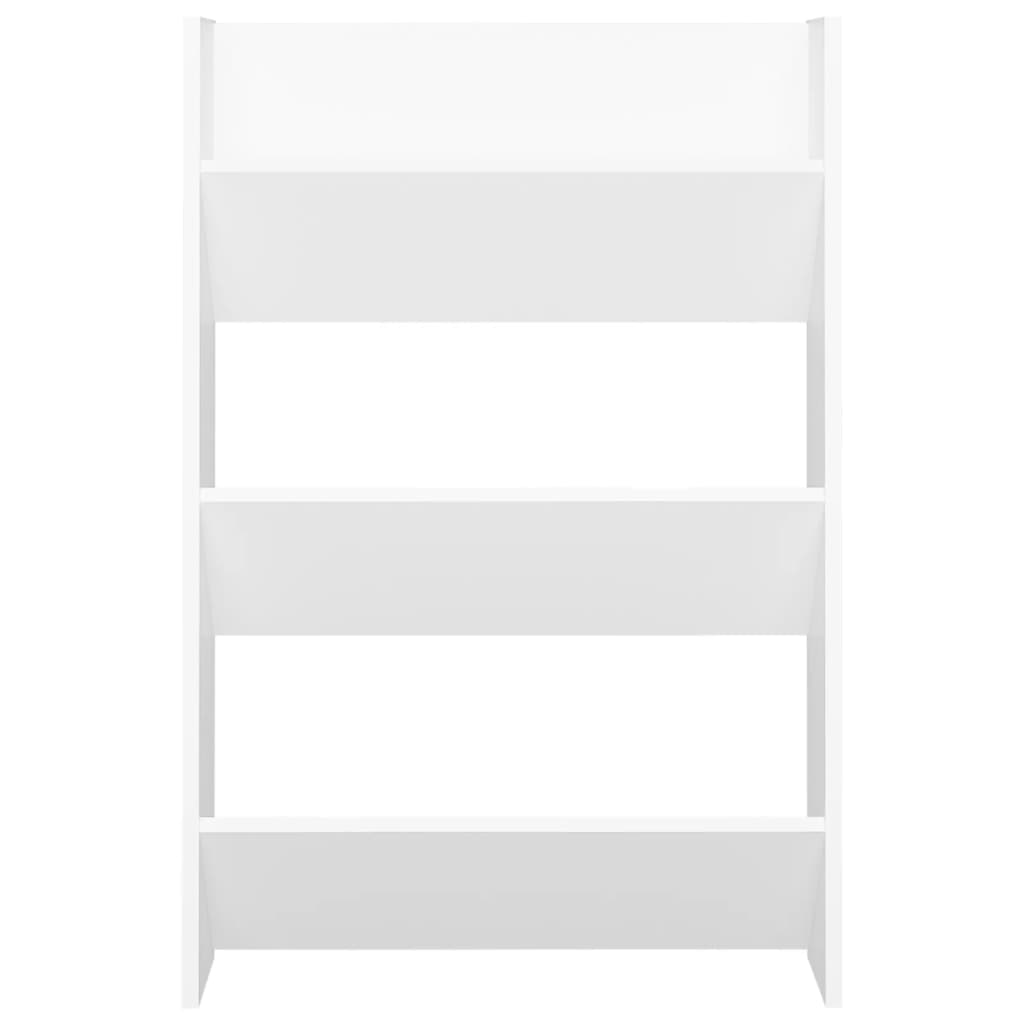 væghængt skoskab 60x18x90 cm spånplade hvid