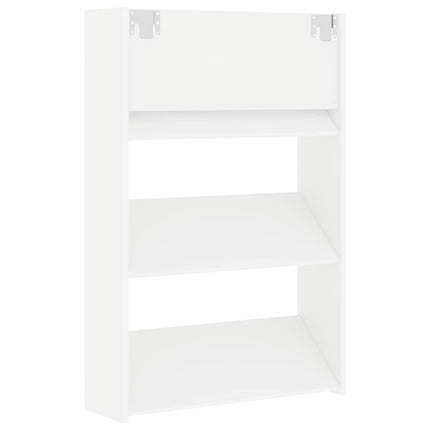 væghængt skoskab 60x18x90 cm spånplade hvid