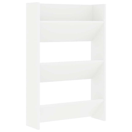 væghængte skoskabe 2 stk. 60x18x90 cm spånplade hvid