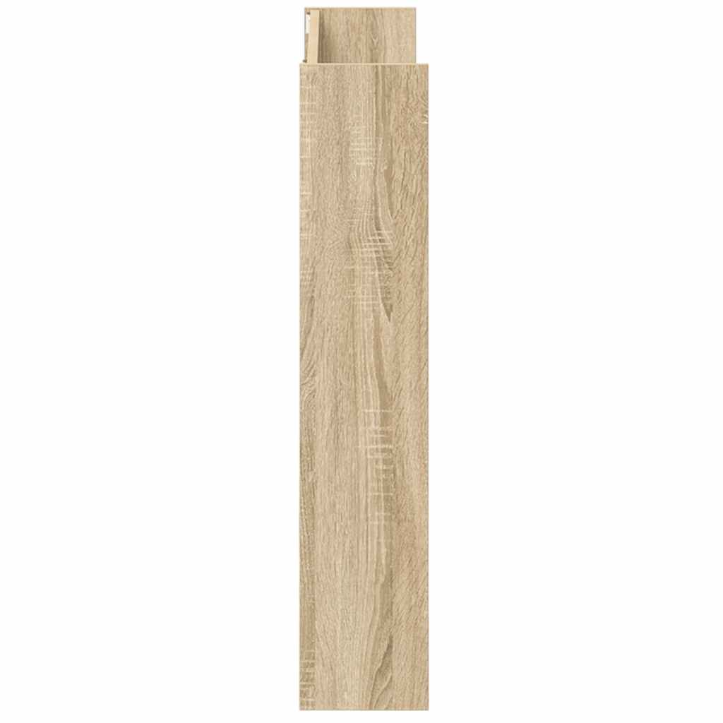 væghængt skoreol 80x18x90 cm konstrueret træ sonoma-eg
