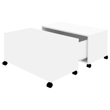 sofabord 75x75x38 cm konstrueret træ hvid