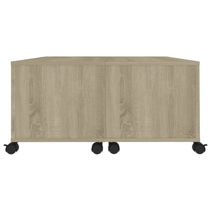 sofabord 75x75x38 cm konstrueret træ sonoma-eg