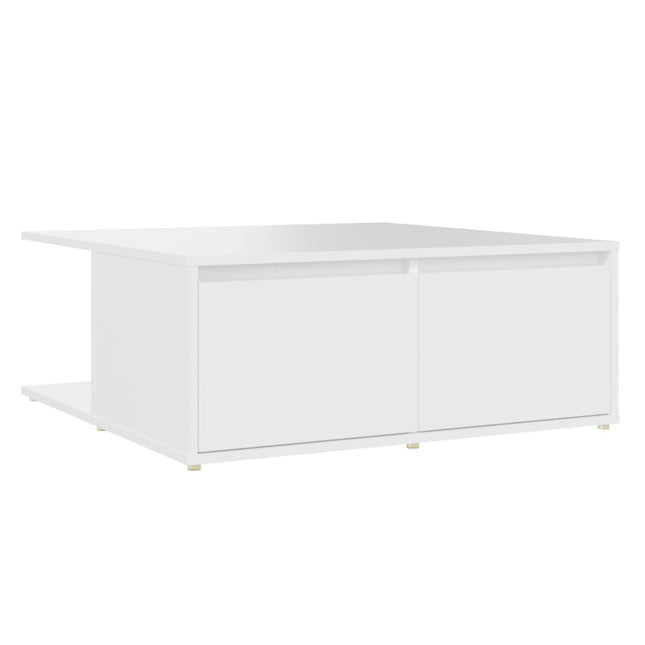sofabord 80x80x31 cm konstrueret træ hvid