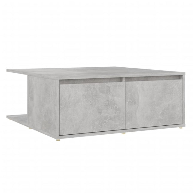 sofabord 80x80x31 cm konstrueret træ betongrå