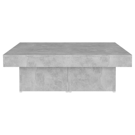 sofabord 90x90x28 cm konstrueret træ betongrå