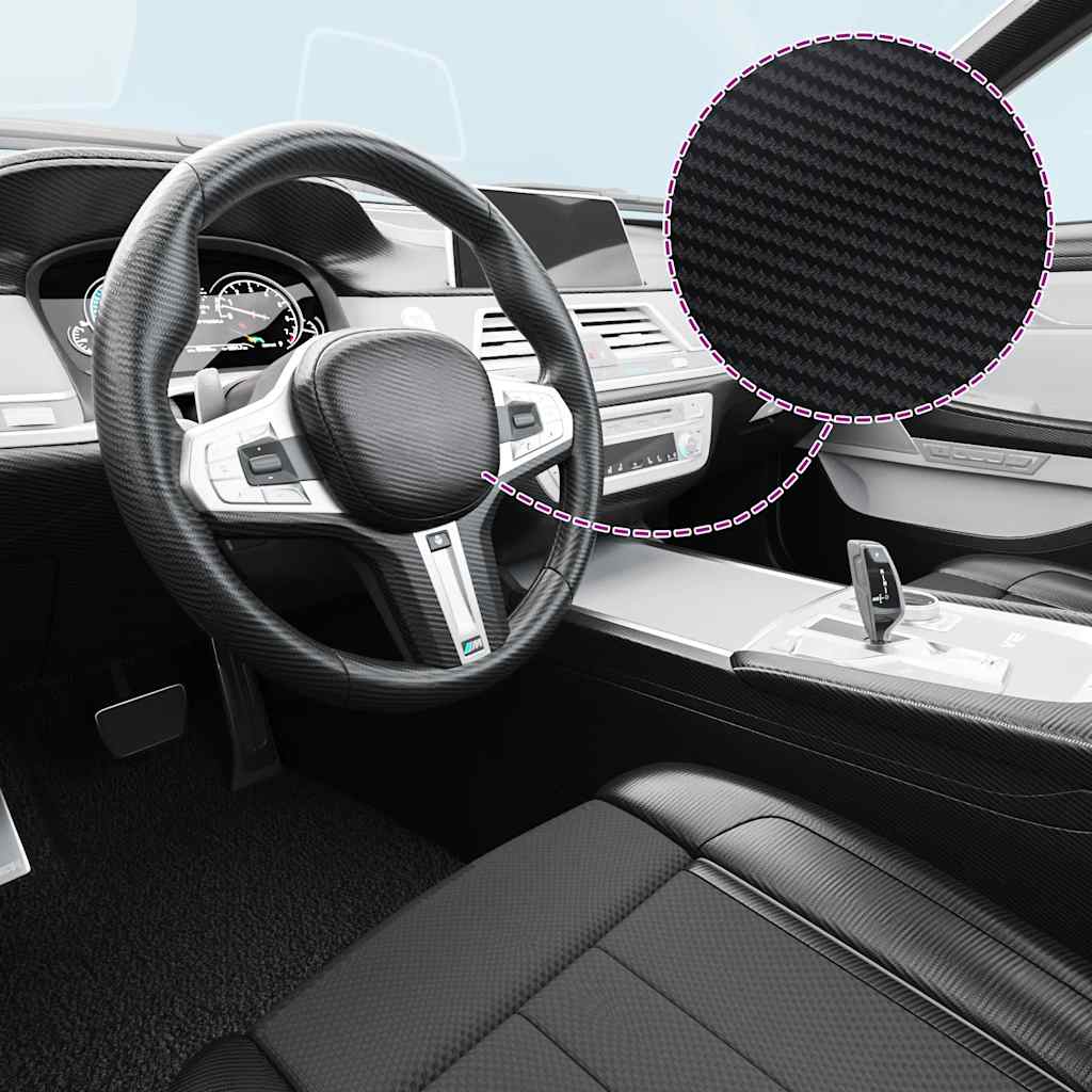 bilfolier 2 stk. 100x150 cm 3D sort