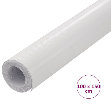 bilfolie 100x150 cm 4D hvid