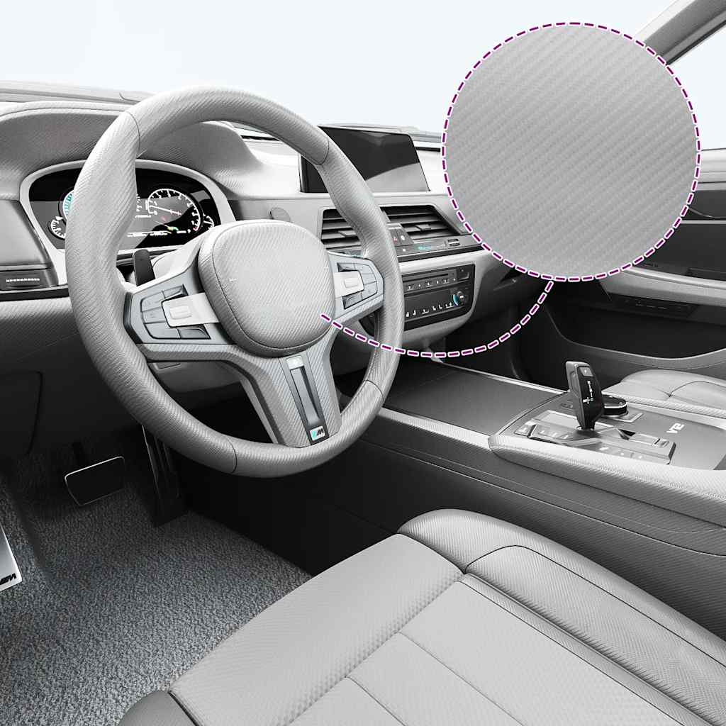 bilfolier 2 stk. 100x150 cm + 50x150 cm 4D sølvfarvet