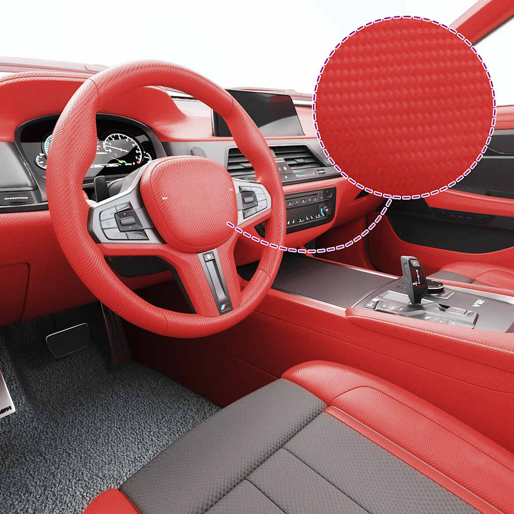 bilfolier 2 stk. 100x150 cm 4D rød