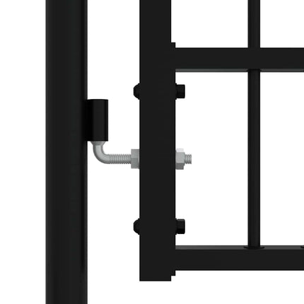 hegnslåge KAMPEN med spydtop sort 394,5x125 cm stål