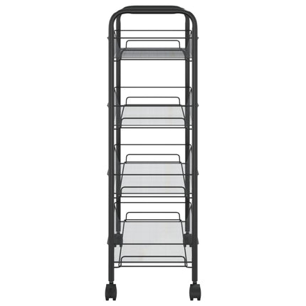 køkkenvogn med 4 hylder 46x26x85 cm jern sort