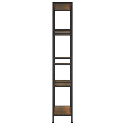 bogreol 80x30x180 cm stål og konstrueret træ