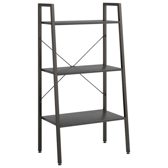 stigereol med 3 hylder 56x35x108 cm sort