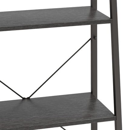 stigereol med 3 hylder 56x35x108 cm sort