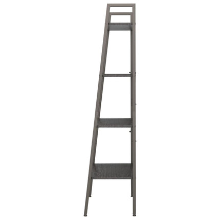 stigereol med 4 hylder 56x35x140 cm sort