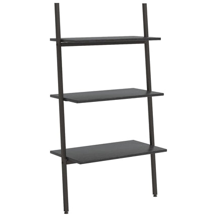 stigereol med 3 hylder 64x34x116 cm sort